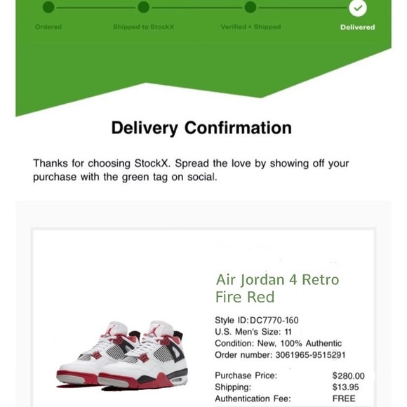 Jordan 4 Fire Red main image 4